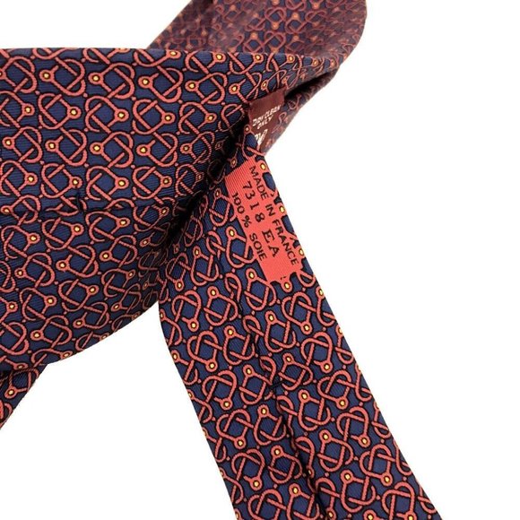 498134S Hermes Tie Multicolor 100% Silk - Picture 7 of 10